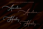 Asmelina Harley Script, a Script Font by Kotak Kuning Studio (Thumbnail 8 of 9)