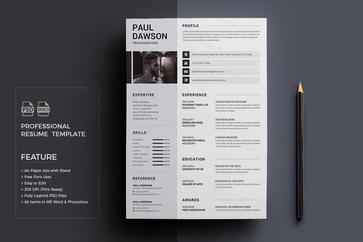 Resume/CV, a Resume Template by deviserpark (Photo 6 of 7)