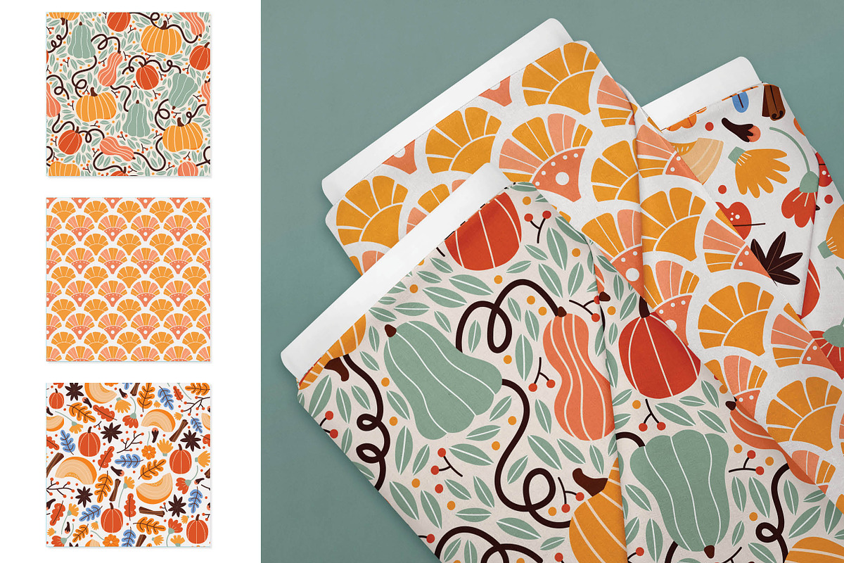 Pumpkin Spice Seamless Digital Paper, a Pattern Graphic by Alanna Messina Design Co (Photo 8 of 8)