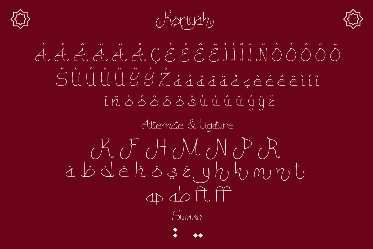 Koriyah - Ramadhan Arabic Font, a Handwritten Font by Flawless And Co (Photo 9 of 9)