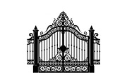 Ornate Wrought Iron Gate Vector Bund, an Illustration by Designs_River (Thumbnail 44 of 47)