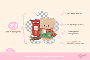 Christmas in London Bear Clipart, an Animal Illustration by Blumensdiary (Thumbnail 3 of 6)