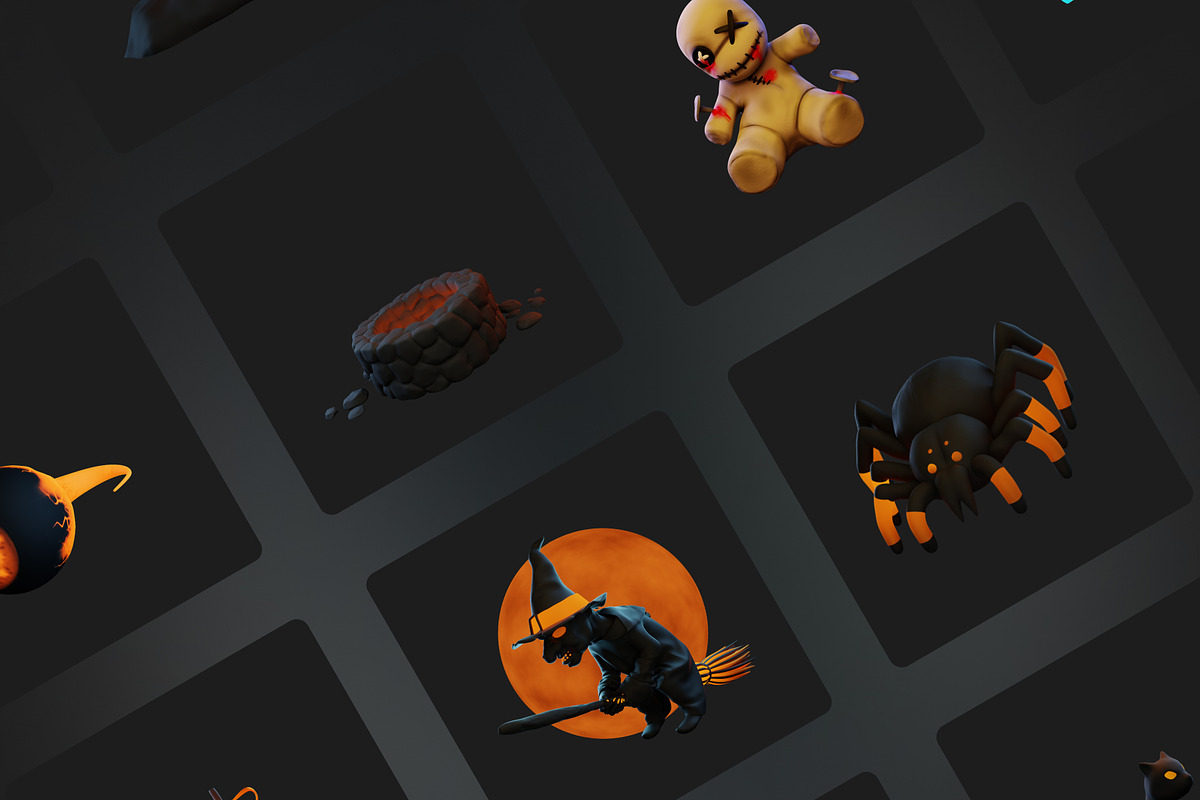 HallowsEve–Premium Halloween 3D icon, an Object 3D Model by Iqonic Design (Photo 5 of 8)