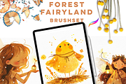 FOREST FAIRYLAND Procreate Brushes, a Brush Add-On by Warm Cozy Cottage (Thumbnail 3 of 6)