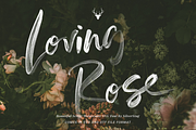 Loving Rose SVG Watercolor Font, a Script Font by SilverStag Type Foundry (Thumbnail 1 of 12)