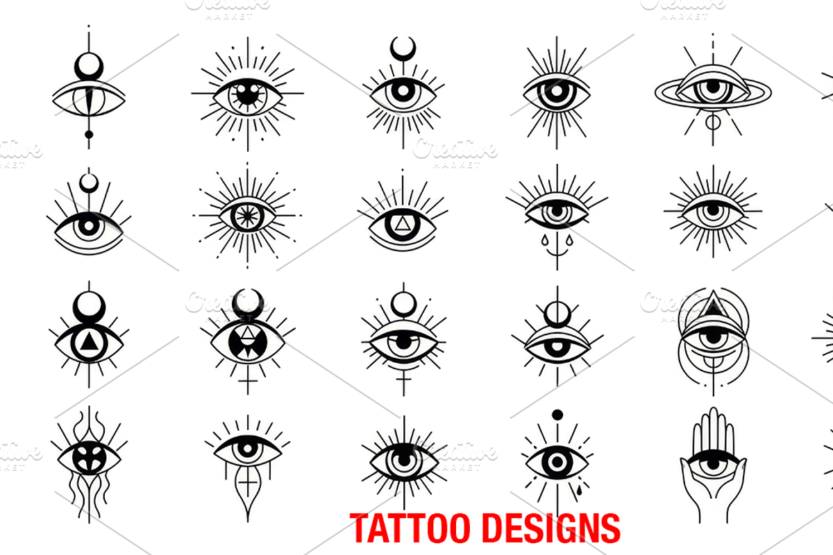 Gothic Tattoo Design Assets 65 Icons, an Object Graphic by Retouchlab (Photo 4 of 4)