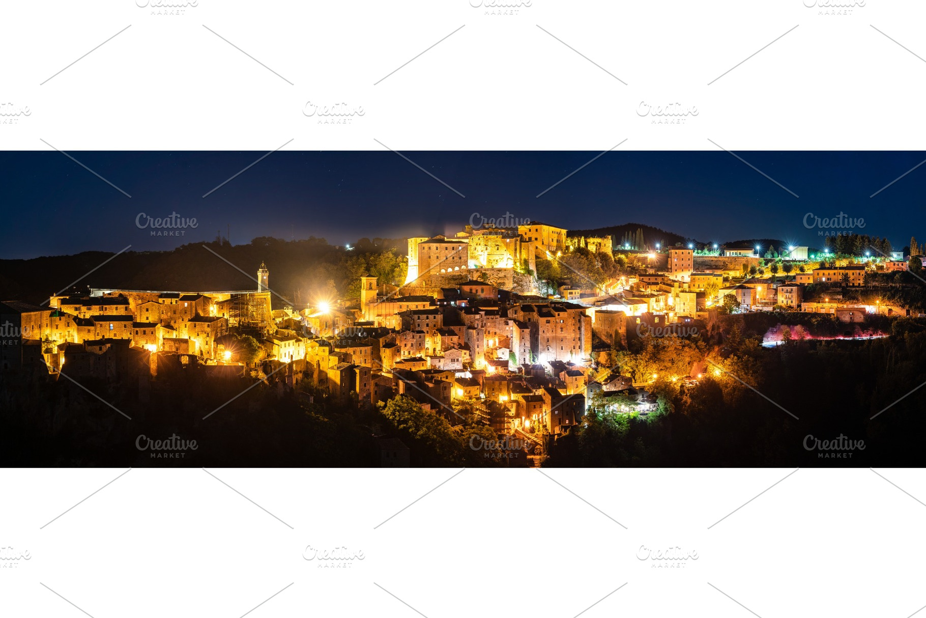 Sorano a town in the province of stock photo containing sorano and italy, an Architecture Photo by Leonid Andronov