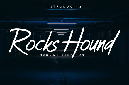 Rocks Hound - Handwritten Font, a Font by Fernande