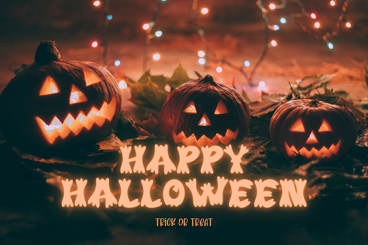 Spooky Wood is a Halloween font, a Handwritten Font by Brown Cupple (Photo 3 of 8)