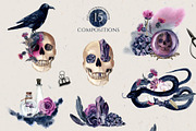 Gothic Halloween Watercolor Set, a Decorative Illustration by Elena Dorosh (Thumbnail 11 of 19)