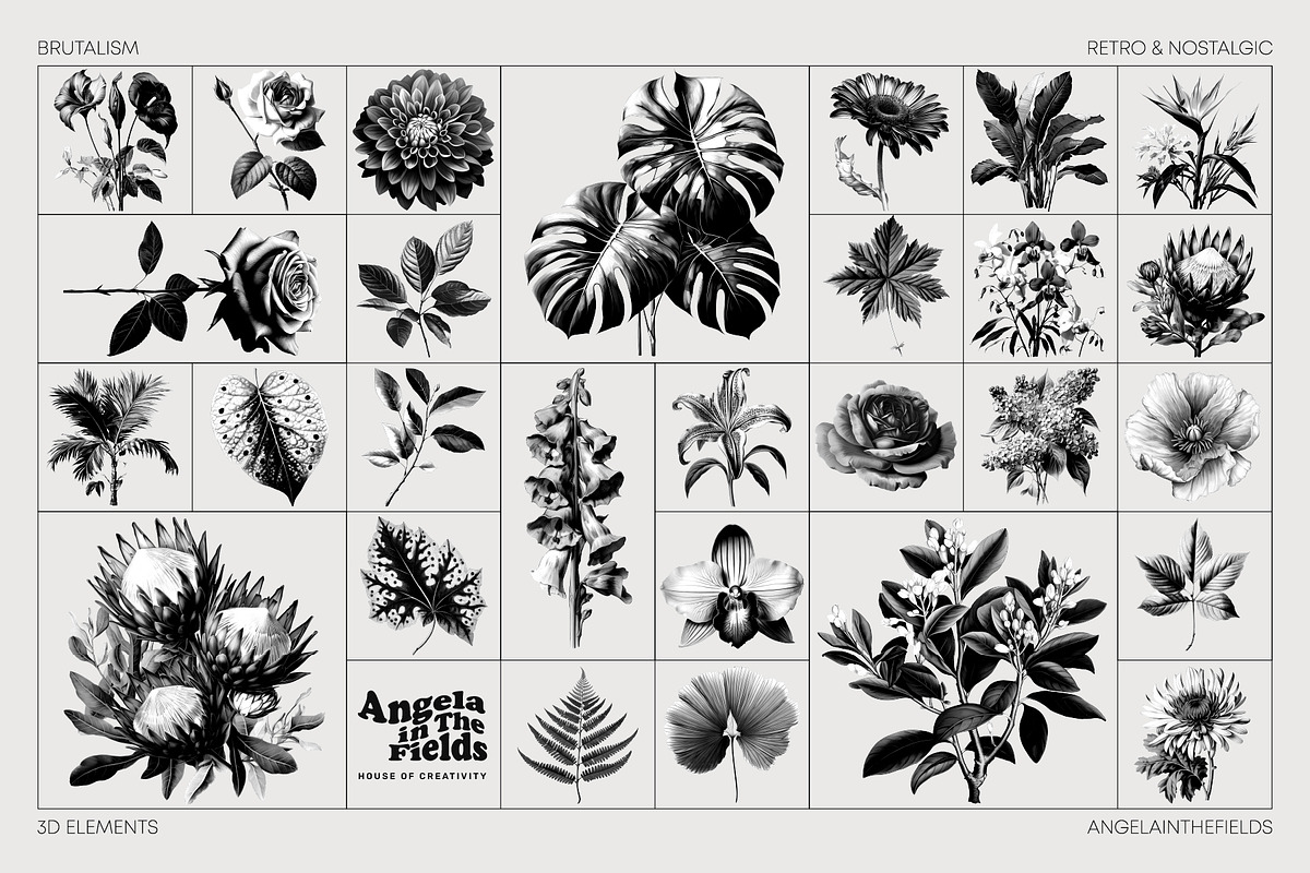 DARK BRUTALISM 3D Elements, an Object Graphic by angelainthefields (Photo 10 of 11)