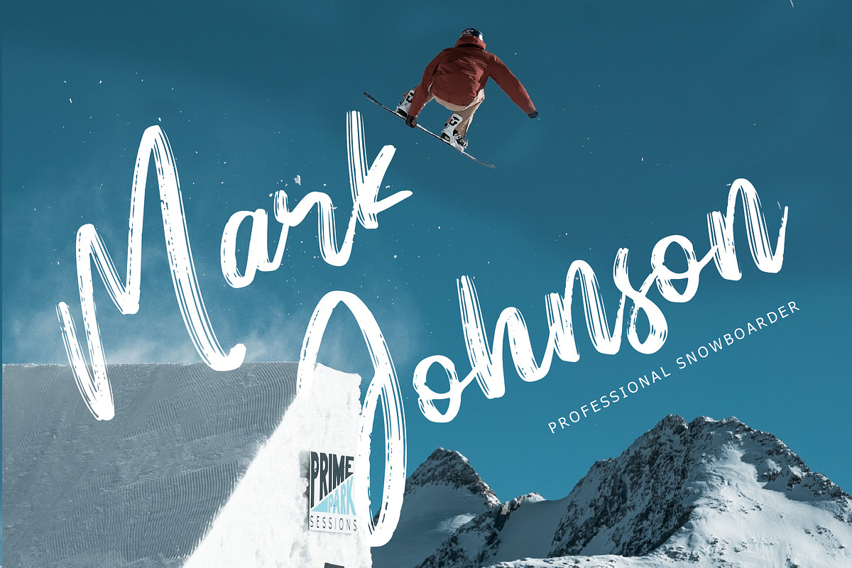 Christine Brush Typeface preview 4