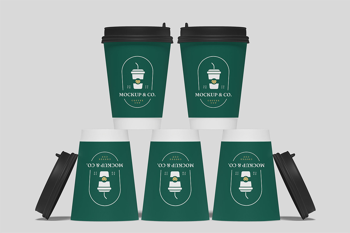 Paper Coffee Cup Mockups | Caffeine, a Cups & Container Mockup by Compositing Studio (Photo 19 of 20)