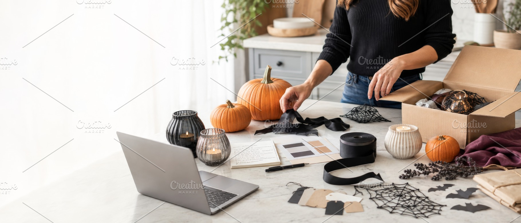 Early holiday preparations with pump, a Photo by Dvoevnore photos