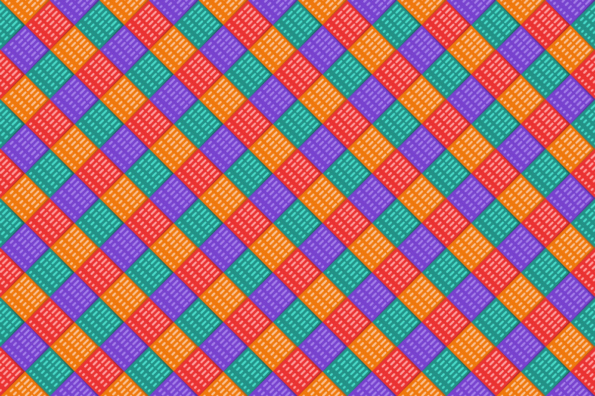 Colorful Diagonal Diamond Pattern, a Pattern Graphic by Mightyfire