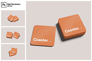 Creative Coaster Branding Mockup, a Merchandise Mockup by Gatamotion (Thumbnail 1 of 5)