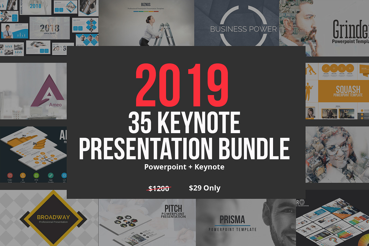 2019 Best Keynote Templates, a Presentation Template by Creative Slides (Photo 1 of 36)