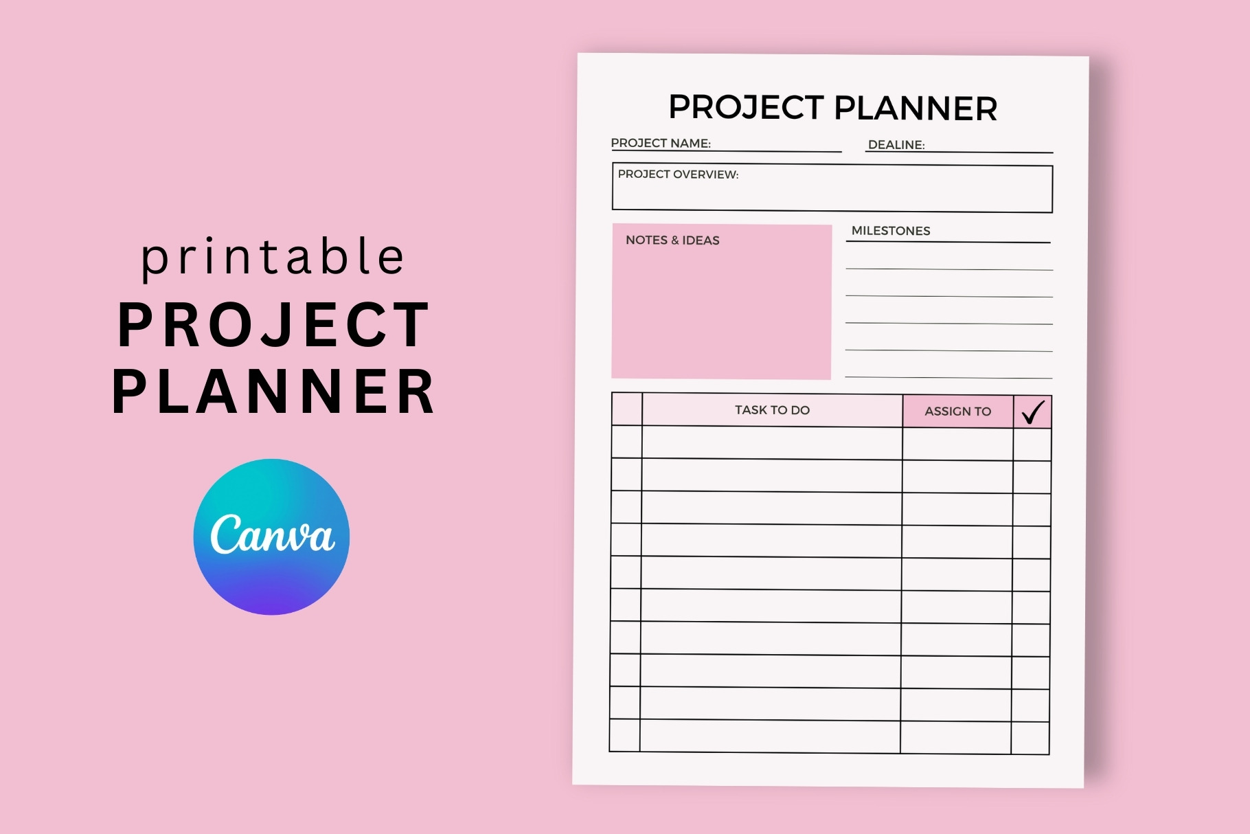 Simple Project Planner, a Templates & Theme by Elegant_Studio44