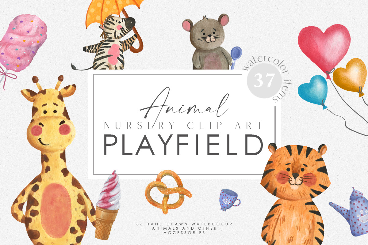 Big Watercolor Clipart Bundle, an Animal Illustration by NassyArt