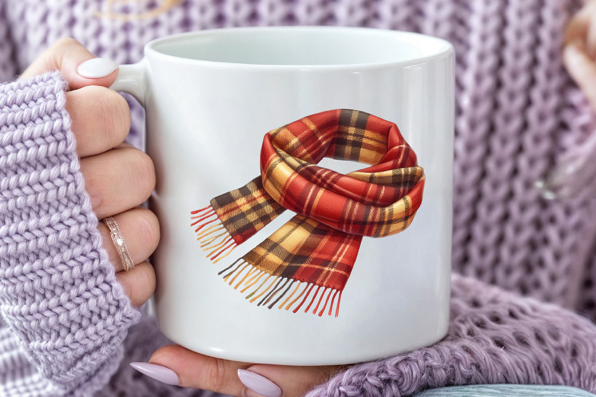 Watercolor Plaid Autumn Clipart, an Illustration by Rose Art (Photo 4 of 7)