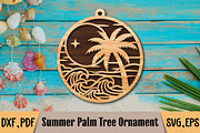 Summer Palm Tree Ornament SVG, a Graphic by Pixels.Craft (Thumbnail 2 of 3)