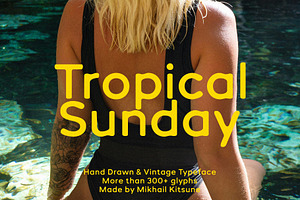 Tropical Sunday - Vintage Sans Serif, a Sans Serif Font by Mikhail Kitsune