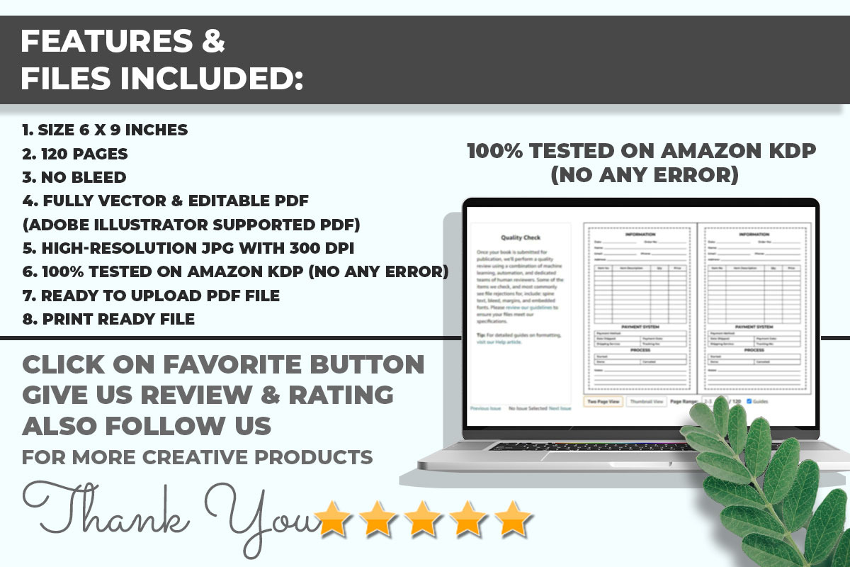Online Shopping Tracker KDP Interior, a Templates & Theme by M9 Design (Photo 3 of 3)