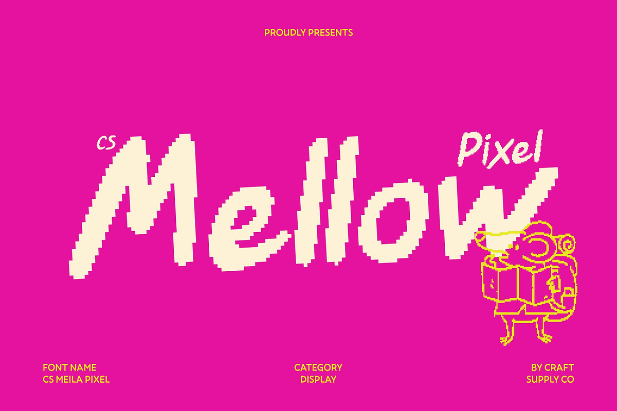 CS Mellow Pixel, a Handwritten Font by Craft Supply Co. (Photo 1 of 8)