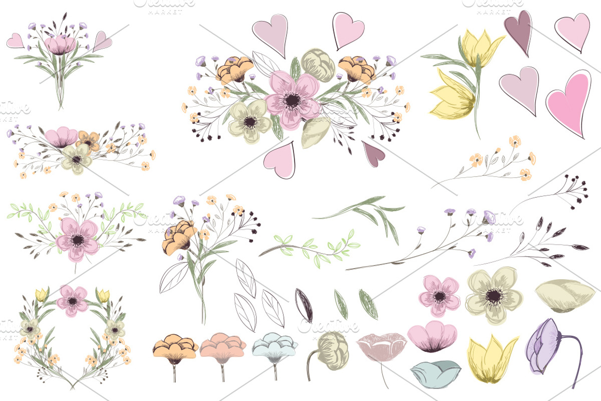 Romantic Vintage Sketches, an Illustration by Friendly Label (Photo 5 of 5)