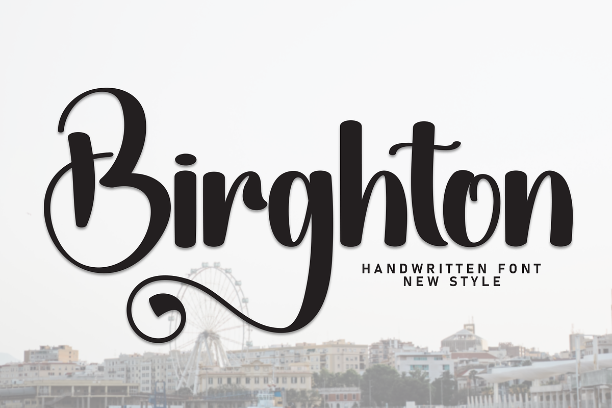 Brighton | Script Font, a Handwritten Font by Scratchones (Photo 1 of 9)