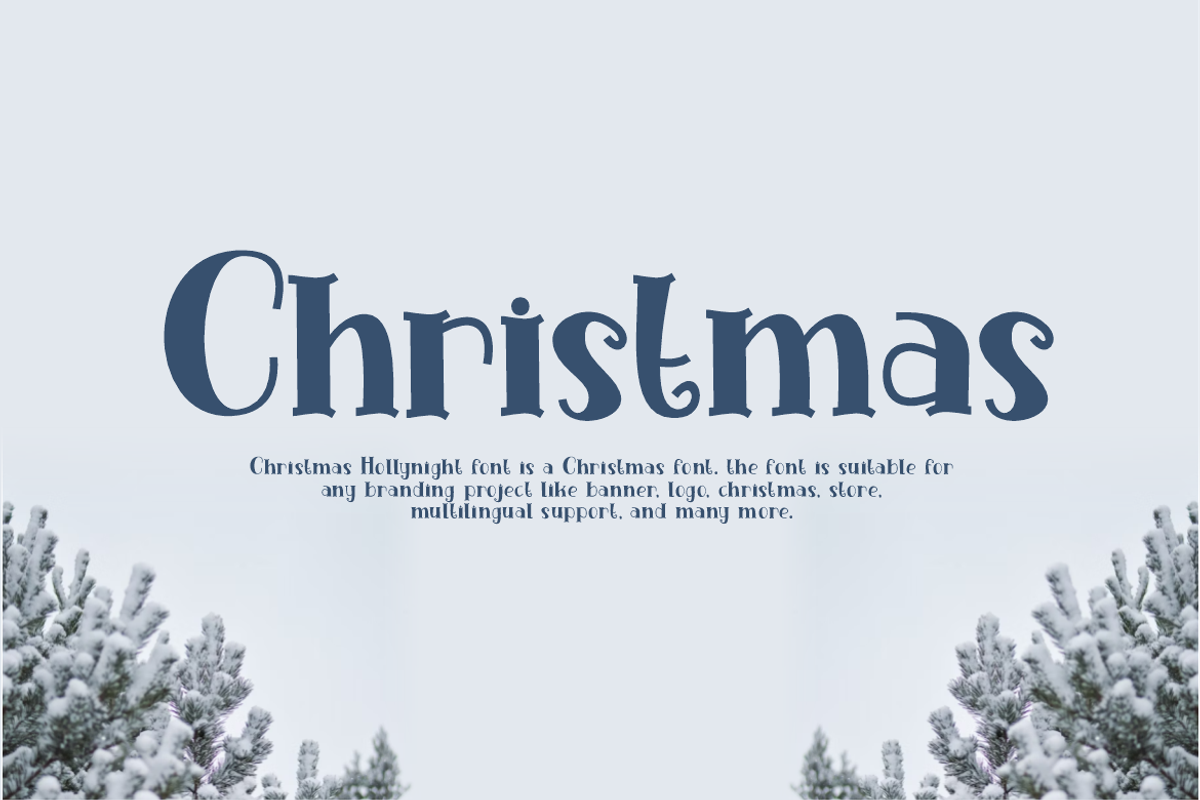 Christmas Hollynight Font, a Serif Font by QR Design Studio (Photo 10 of 11)