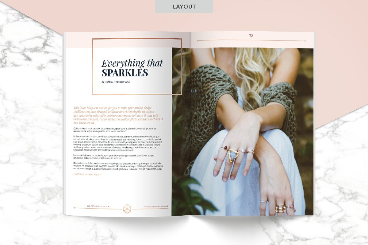 ROSE GOLD Magazine | PPT, a Presentation Template by Marigold Studios (Photo 3 of 8)