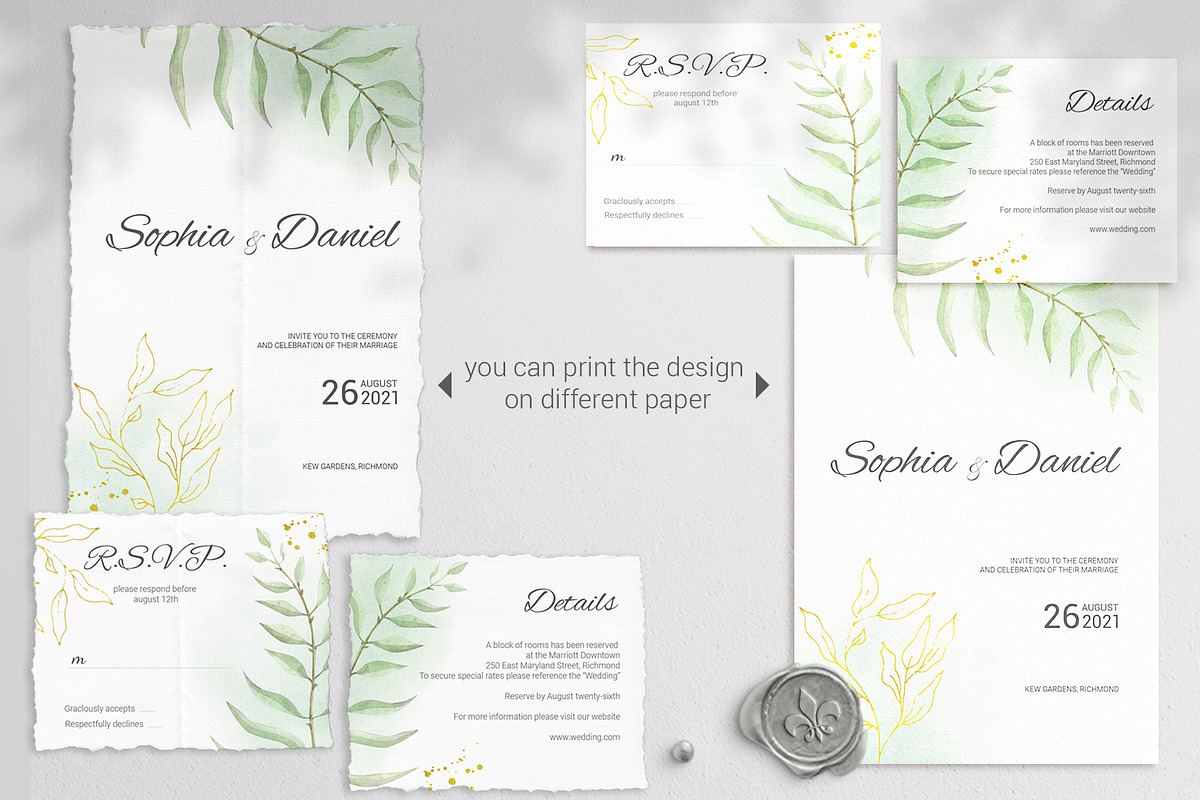 Eucalyptus wedding, an Invitation Template by Nebbia (Photo 4 of 5)