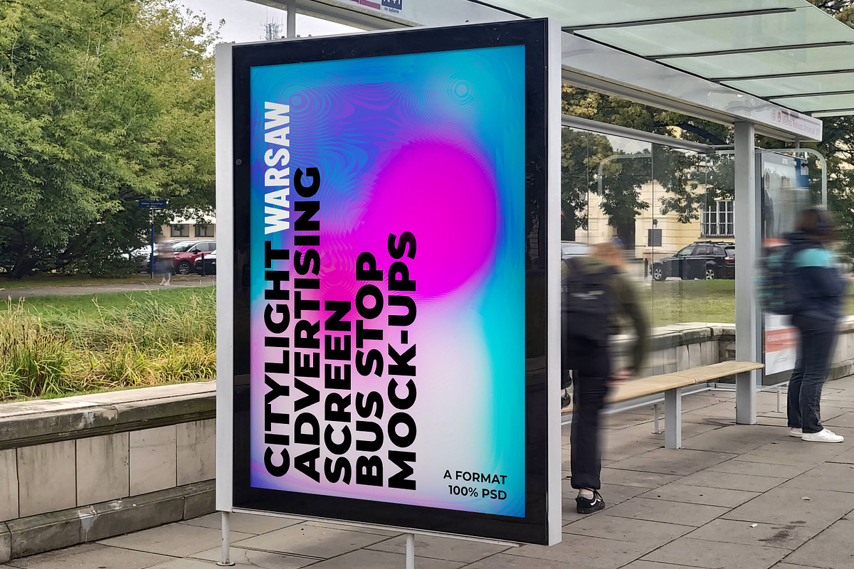 Warsaw Citylight Ad Bus Stop 10, an Advertising Mockup by Graphic Shelter (Photo 5 of 5)