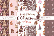 Sweet & Delicious Christmas Patterns, a Pattern Graphic by DrawStudio1988 (Thumbnail 1 of 9)