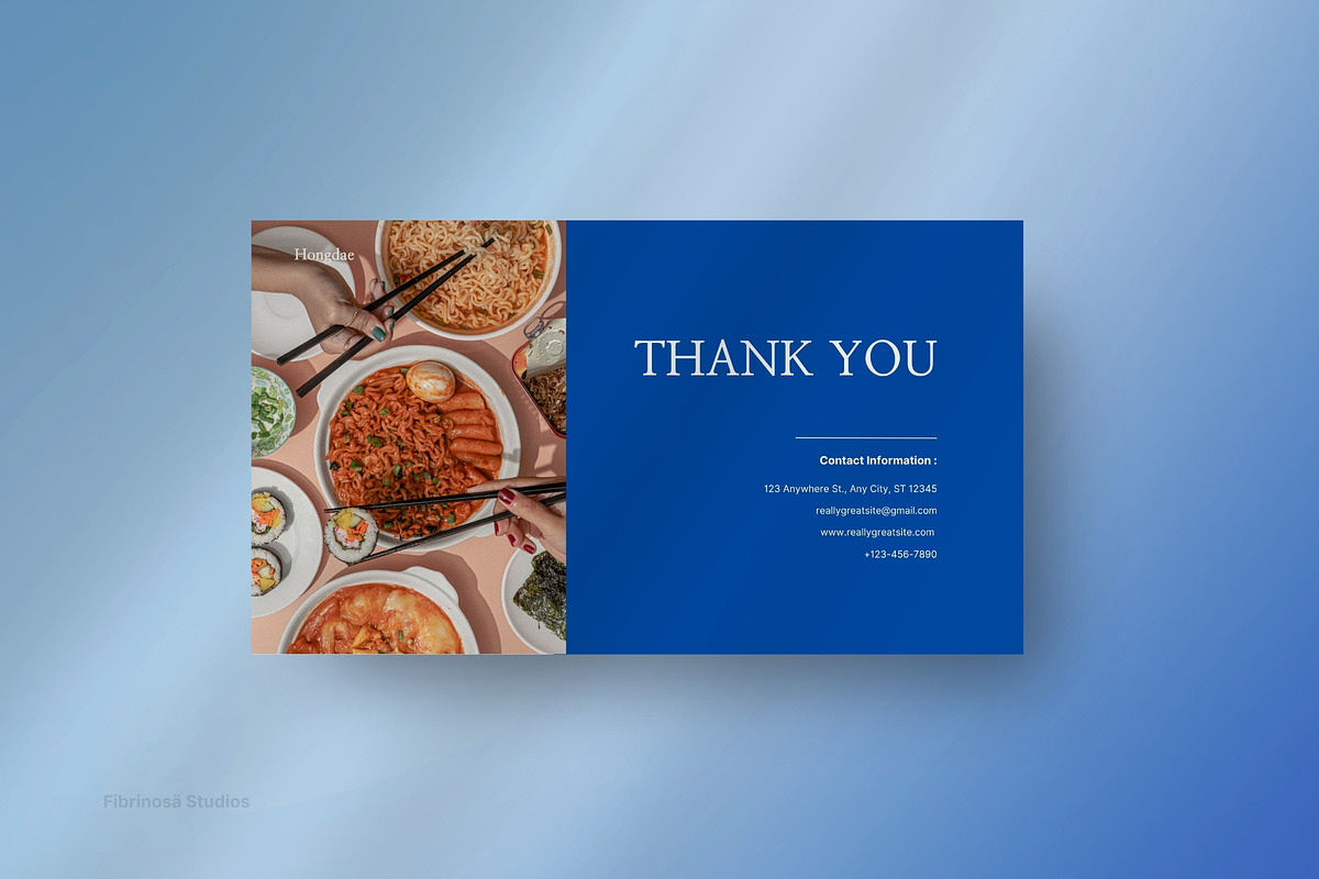 Korean Restaurant Google Slides preview 8