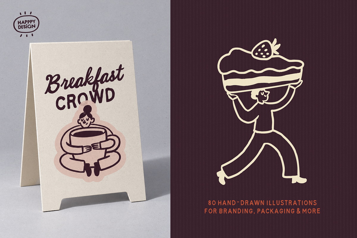 Coffee & Café Illustrations, a Food Illustration by happpydesign (Photo 9 of 12)