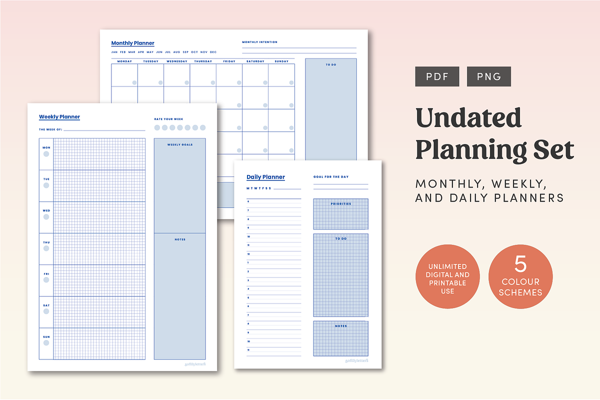 Ava Ultimate Planning set, a Templates & Theme by Sofillyletters (Photo 1 of 4)