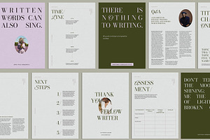 AZUREA minimalist ebook/workbook, a Print Template by Slate Studio