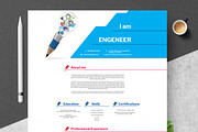 Engineering Resume Template PSD, a Resume Template by Halfcircle (Thumbnail 2 of 3)