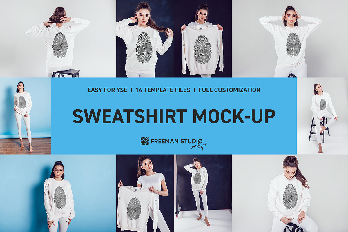 Sweatshirt Mock-Up Set, a Hoody Mockup by Freeman Studio (Photo 1 of 16)