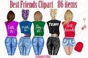 Best Friends Clipart, Collage Jacket, an Illustration by chilipapers (Thumbnail 1 of 5)