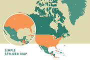 North America Maps Collection, a Graphic by Ben Buysse (Thumbnail 2 of 8)