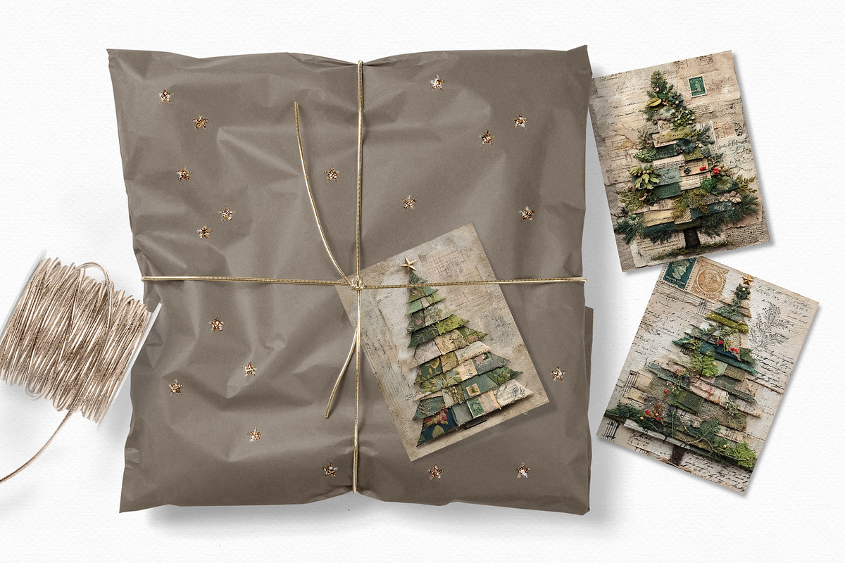 Vintage Christmas Trees, a Decorative Illustration by rileyBgraphics (Photo 4 of 5)