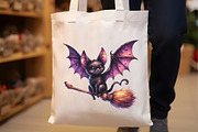 Watercolor Halloween Bats Clipart, a Seasonal Illustration by Rose Art (Thumbnail 6 of 7)