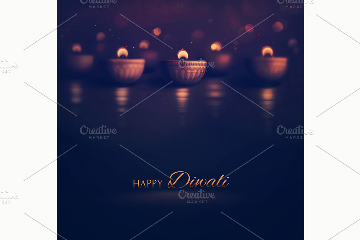 Happy Diwali, a Decorative Illustration by Elymas