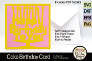 Happy Birthday Cake Card SVG Files, a Card Template by Clikchic Designs (Thumbnail 6 of 8)
