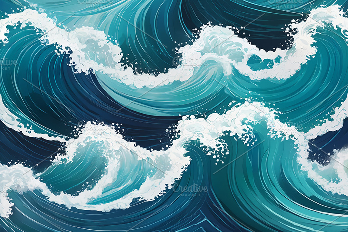 Ocean Waves, a Decorative Illustration by h.utomo (Photo 14 of 31)