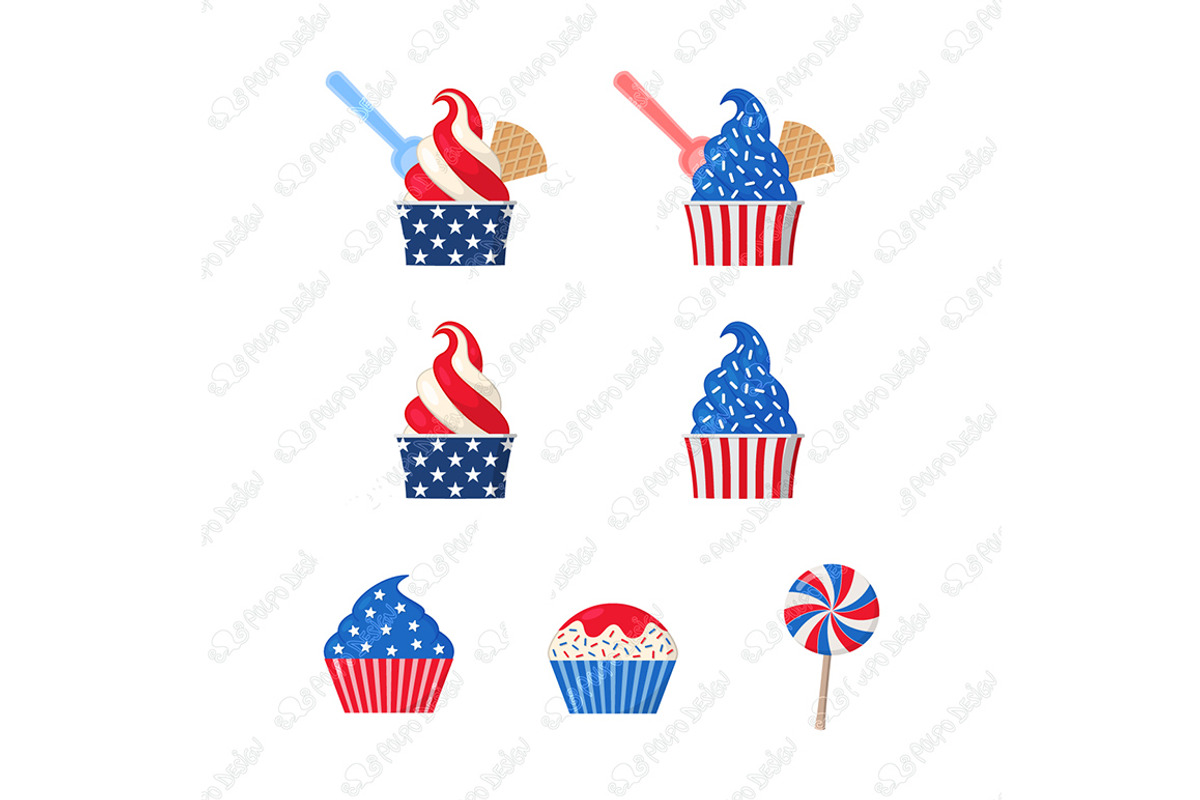 Patriotic Ice Cream, an Object Graphic by PolpoDesign (Photo 5 of 5)