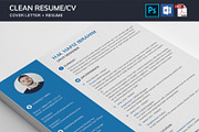 Clean Resume/CV, a Resume Template by Graphicalark (Thumbnail 1 of 5)